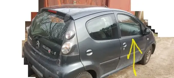 Citroen C1 Front door window glass four-door