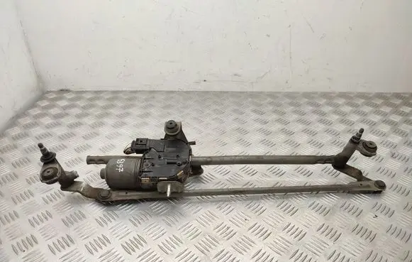 Front wiper linkage and motor