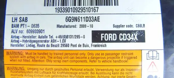Ford Galaxy Side airbag 6G9N611D33AE