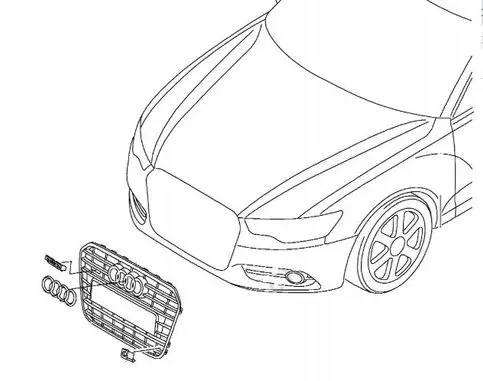 Audi TT TTS RS Mk3 8S Front bumper upper radiator grill ATRAPA5941