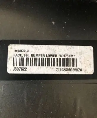 Honda Civic Front bumper lip 71102smge50za 71102smgzz00