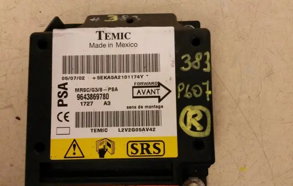 Peugeot 607 Airbag control unit/module 9643869780