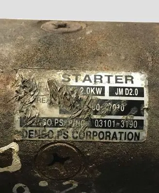 Hyundai Tucson JM Starter motor 031013190