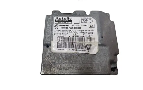 Peugeot 407 Airbag control unit/module 9655880880 603554600