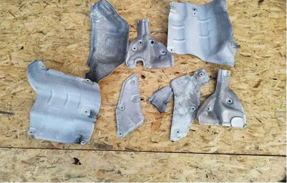 Heat shield in engine bay