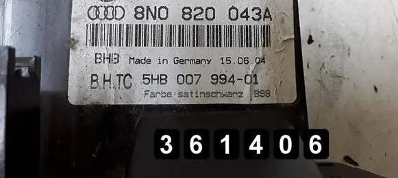 Audi TT Mk1 Climate control unit 8N0820043A