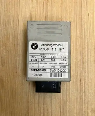 BMW 5 E60 E61 AHM trailer towing control unit/module 61359111947 104204 5WK10420D