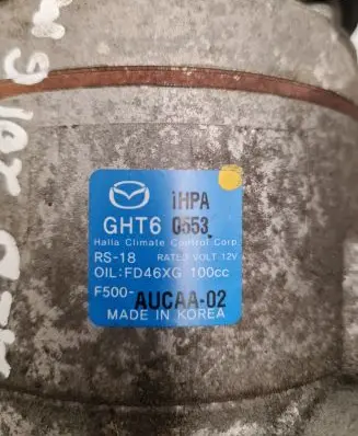 Mazda 6 Air conditioning (A/C) compressor (pump)