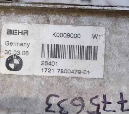 BMW 7 E65 E66 Engine oil radiator 7800479