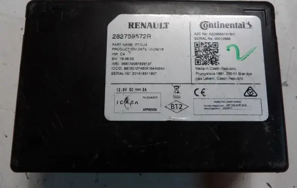 Renault Kadjar Other control units/modules 282759572R 820000011001 A2C583741001