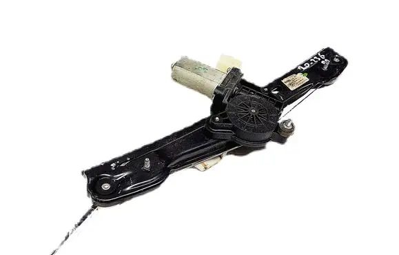 Rear door window regulator with motor