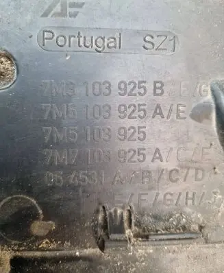 Volkswagen Sharan Engine cover (trim) 013214054531 7M3103925