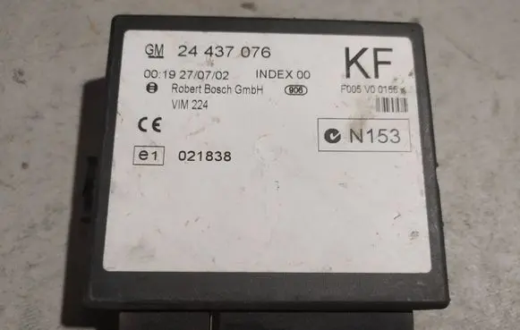 Opel Zafira A Comfort/convenience module 24437076