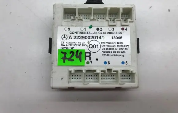 Mercedes-Benz S W222 Door control unit/module A2229002014 A2229015903 7452880800