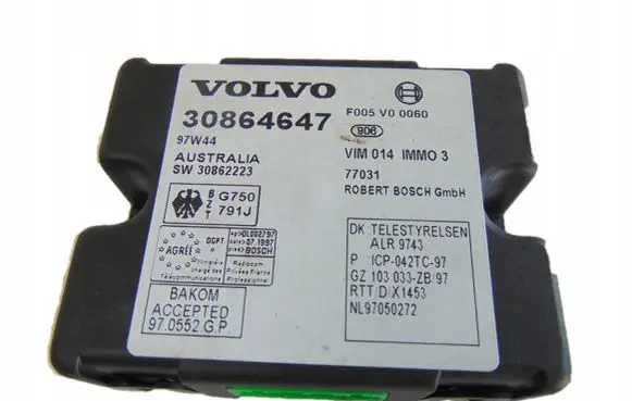 Volvo S40, V40 Immobilizer control unit/module 30864647