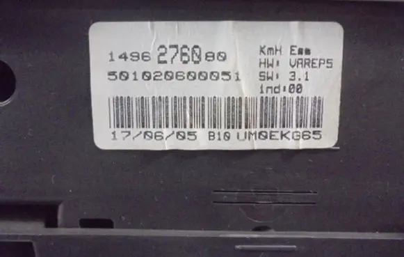 Peugeot 807 Speedometer (instrument cluster) 1496276080