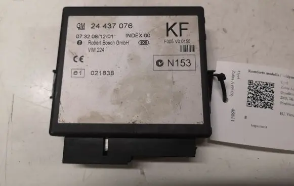 Opel Zafira A Comfort/convenience module 24437076 F005V00155