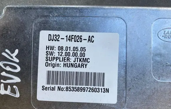 Land Rover Range Rover Evoque L538 Blind spot module DJ3214F026AC 12000000 08010505
