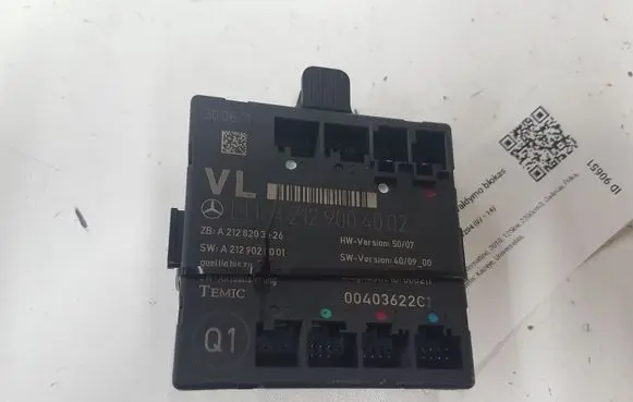 Mercedes-Benz C W204 Door central lock control unit/module A2129004002