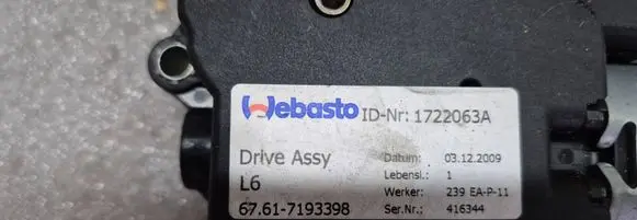 BMW 1 E81 E87 Sunroof motor/actuator 405555 1717822B 9305555