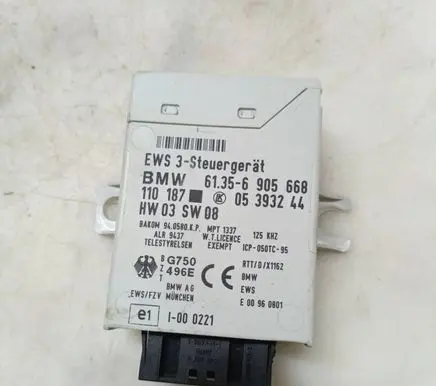 BMW 5 E39 Immobilizer control unit/module 61356905668 110187 05393244