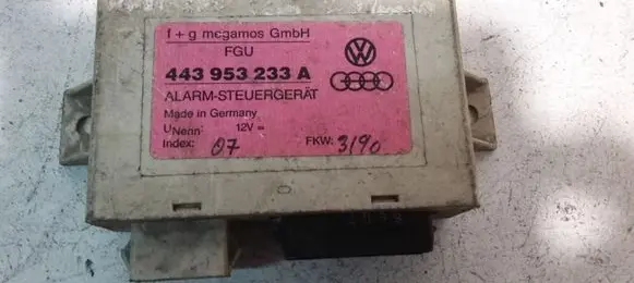 Audi 100 200 5000 C3 Alarm control unit/module 443953233A