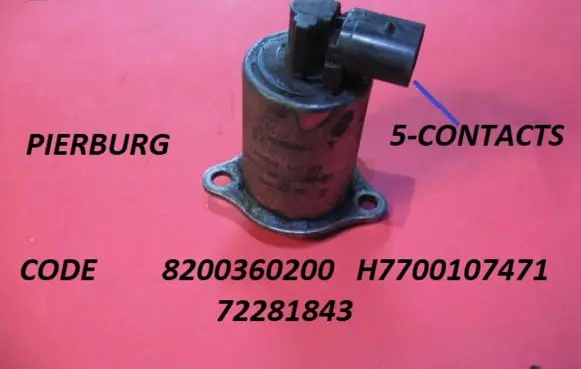 Nissan Primastar EGR valve 8200360200 H7700107471