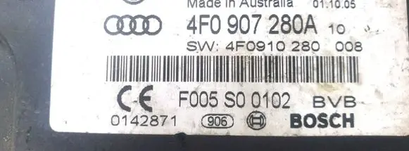 Audi A6 S6 C6 4F Other control units/modules 4F0907280A