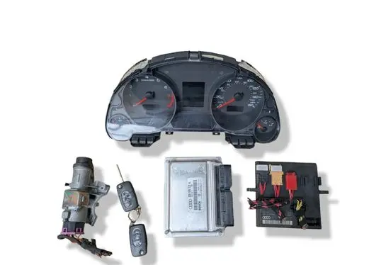 Audi A4 S4 B6 8E 8H Engine ECU kit and lock set 0261208228 8E0909518AL
