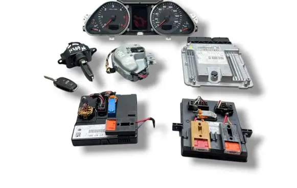 Audi A6 S6 C6 4F Engine ECU kit and lock set 4F5910401K 4F0907401C 0281014382