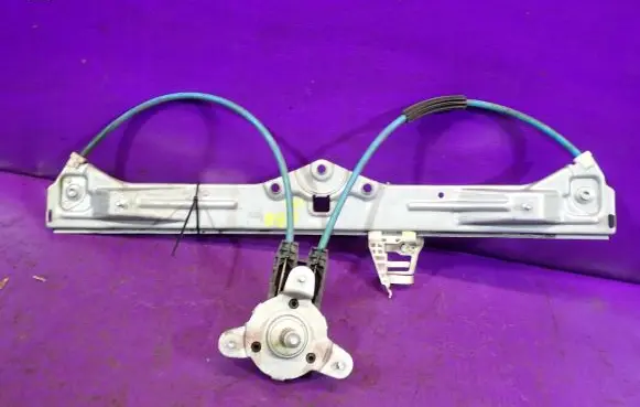Rear door window regulator with motor