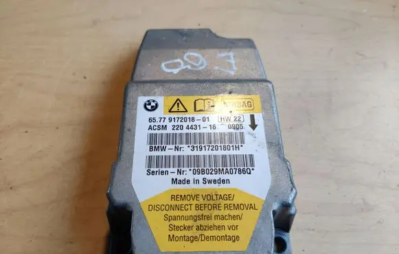 BMW 5 E60 E61 Airbag control unit/module 6577917201801