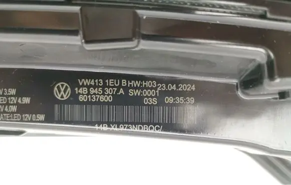 Volkswagen ID.7 Rear/tail lights 14B945307A