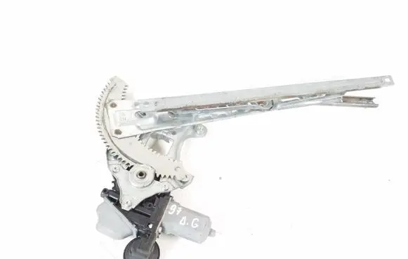 Rear door window regulator with motor