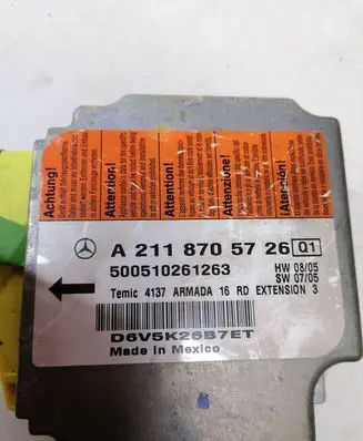 Mercedes-Benz E W211 Airbag control unit/module A2118705726 500510261263