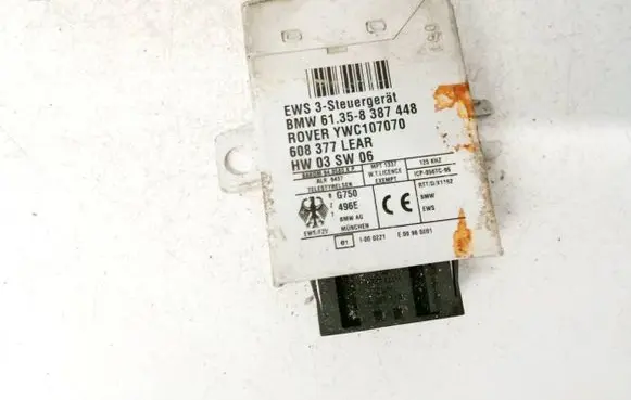 BMW 3 E46 Immobilizer control unit/module 61358387448 YWC107070