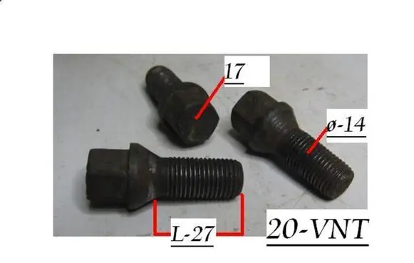 Audi A6 S6 C4 4A Nuts/bolts R17SR14L27