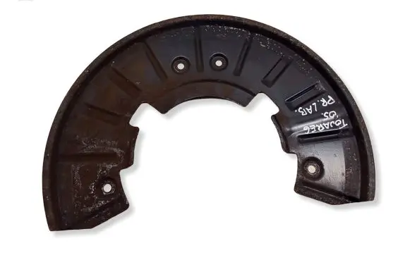 Volkswagen Touareg I Front brake disc dust cover plate 