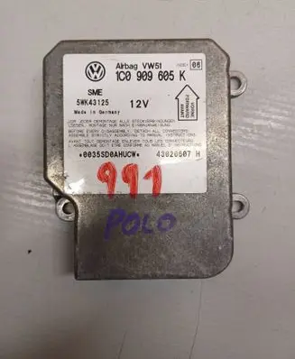 Volkswagen Polo IV 9N3 Airbag control unit/module 1C0909605K 43020607H 5WK43125