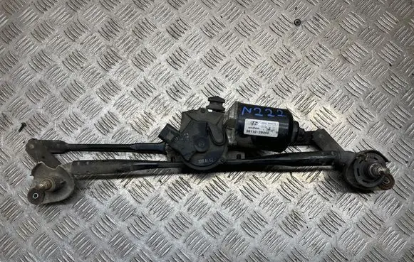 Front wiper linkage and motor