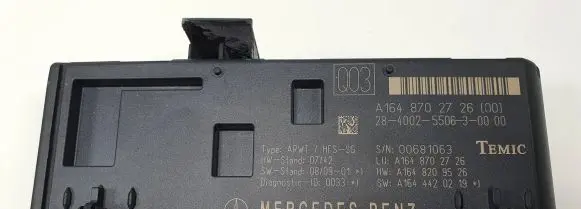 Mercedes-Benz ML W164 Tailgate/trunk control unit/module A1648702726