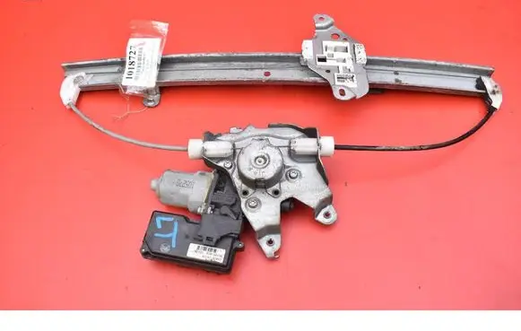 Rear door window regulator with motor