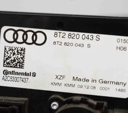 Audi A5 8T 8F Interior fan control switch 8T2820043S