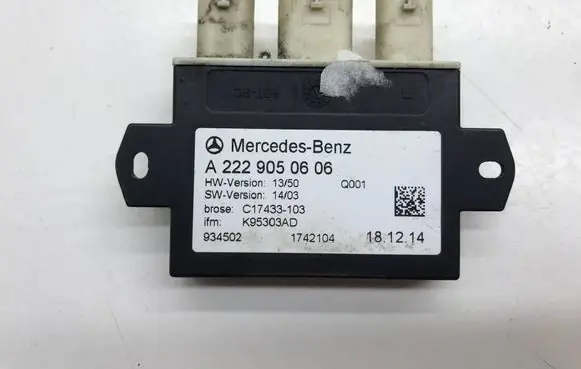 Mercedes-Benz S W222 Tailgate/trunk control unit/module A2229050606 C17433103 K95303AD