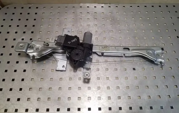 Rear door window regulator with motor