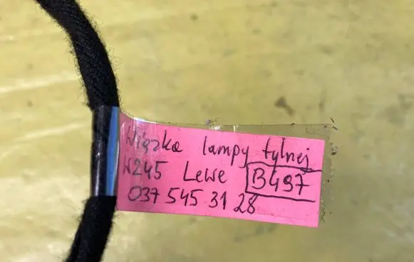 Mercedes-Benz B W245 Rear tail light wiring loom 0375453128