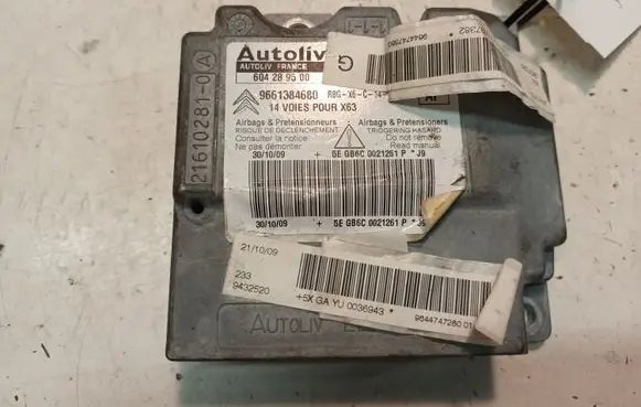Citroen C6 Airbag control unit/module 9661384680 604289500