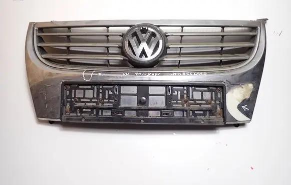 Volkswagen Cross Touran I Front bumper upper radiator grill 1T0853651G
