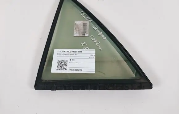 Lexus RX 300 Rear vent window glass 