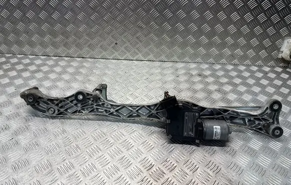Front wiper linkage and motor